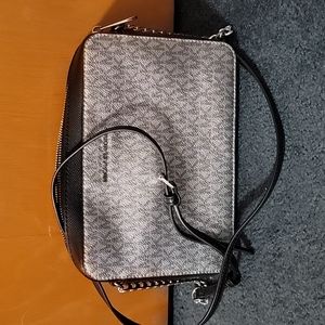 Michael Kors Silver & Black Crossbody